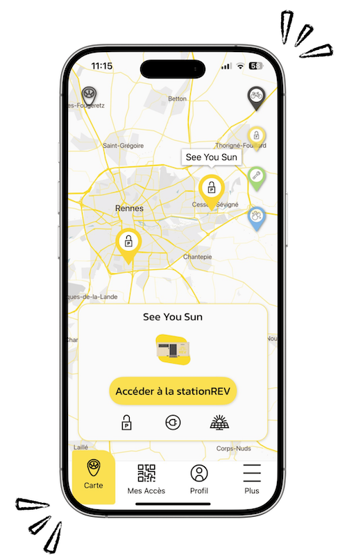 Mockup de l’application REV